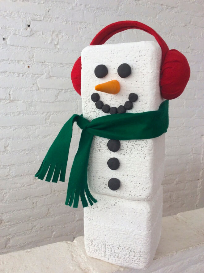 Craft Project: Blocky the Snowman